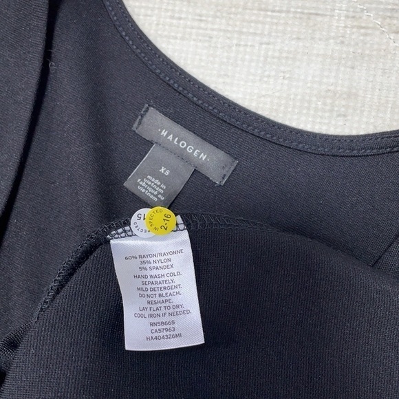 Halogen Wrap Top Blouse Black Tie Side XS - Picture 8 of 10